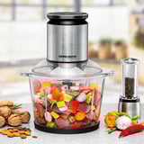 Rommelsbacher Hachoir multifonction MZ 800, Broyeur Acier inoxydable/Noir