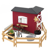 Schleich FARM WORLD Étable pour chèvres, Jeu de construction Ferme, 3 an(s), Multicolore