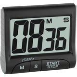 TFA 38.2021.01 Minuteur de ménage Minuteur numérique de cuisine Noir, Horloge de cuisine Noir, Minuteur numérique de cuisine, Noir, 99 min, Plastique, LCD, Magnétique