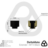 Thermal Grizzly DeltaMate Extender - MF14, Connecteur Noir