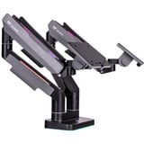 Thermaltake Bras de moniteur de jeu RGB double, Support de moniteur Noir