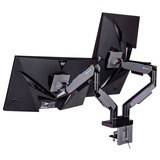 Thermaltake Bras de moniteur de jeu RGB double, Support de moniteur Noir