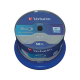 Verbatim BD-R SL Datalife 25 Go, Disques Blu-ray 6x, 50 pièces