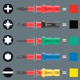 Wera 05006640001, Clés mixtes à cliquet Rouge/Jaune