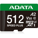 ADATA Speed Plus 512 Go MicroSDXC Classe 10, Carte mémoire 512 Go, MicroSDXC, Classe 10, 180 Mo/s, 160 Mo/s, Class 3 (U3)