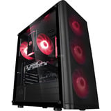ALTERNATE Custom PC Series • Red Hero Essentials Gaming-PC, PC gaming Noir/transparent