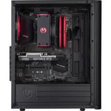 ALTERNATE Custom PC Series • Red Hero Essentials Gaming-PC, PC gaming Noir/transparent