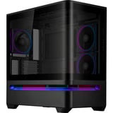 ASUS PRIME AP202 ARGB Midi Tower Noir, boîtier pc Noir | 2x USB-A | 1x USB-C | RGB | Window