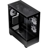 Aerocool P500D-G-BK-v1 boîtier midi tower Noir | 2x USB-A | 1x USB-C | Verre trempé