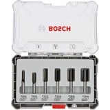 Bosch 2607017466 Jeu d'embouts 6 pièce(s), Fraise Jeu d'embouts, 8 mm, 6 pièce(s), 54, 50, 60, 60, 60, 60 mm, 20, 20, 30, 30, 30, 30 mm, 6, 8, 10, 12, 16, 20 mm