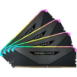 Corsair 64 Go DDR4-3600 Quad-Kit, Mémoire vive Noir, CMN64GX4M4Z3600C18, Vengeance RGB RT, XMP 2.0