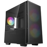 DeepCool CH360 boîtier mini tower Noir | 1x USB-A | 1x USB-C | RGB | Verre Trempé