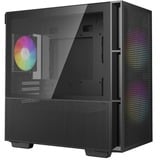 DeepCool CH360 boîtier mini tower Noir | 1x USB-A | 1x USB-C | RGB | Verre Trempé