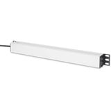 Digitus Barrettes d'alimentation 19" PDU avec profil en aluminium, 9 prises, avec protection Noir/en aluminium, 9x prises