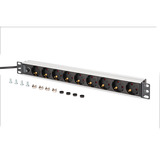 Digitus DN-95437, Multiprise Noir/en aluminium