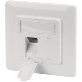 Digitus Plaque frontale + cadre d'encastrement pour multimédia/Keystone, Panneau avant Blanc