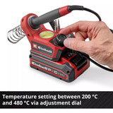 EINHELL Power X-Change Fer à souder sans fil TE-SI 18/480 Li E - Solo, 18 Volts Rouge/Noir