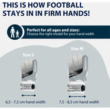 HUDORA Gants de gardien pour enfants, gris, taille S Gris/Blanc