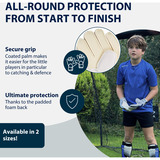 HUDORA Gants de gardien pour enfants, gris, taille S Gris/Blanc