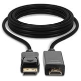 Lindy Câble adaptateur DisplayPort > HDMI 10,2 Gbit/s Noir