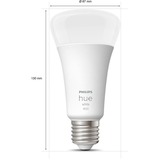 Philips Hue A67 - Ampoule connectée E27 - 1600, Lampe à LED Philips Hue White A67 - Ampoule connectée E27 - 1600, Ampoule intelligente, Blanc, Bluetooth/Zigbee, LED intégrée, E27, Blanc chaud