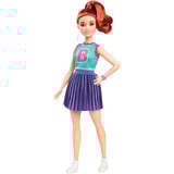  Poupée Barbie Fashionista en haut en jersey et jupe plissée 