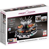 ProfiCook 501245, Raclette Noir/Argent