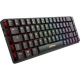 Sharkoon PureWriter W65 RGB clavier mécanique Noir, Layout DE (QWERTZ), Kailh Choc V2 Low Profile Rouge, 65%