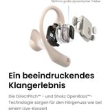 Shokz OpenFit Casques Sans fil Crochets auriculaires Appels/Musique/Sport/Au quotidien Bluetooth Blanc  technologie conduction osseuse Beige, Sans fil, Appels/Musique/Sport/Au quotidien, 73,85 g, Casques, Blanc