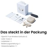 Shokz OpenFit Casques Sans fil Crochets auriculaires Appels/Musique/Sport/Au quotidien Bluetooth Blanc  technologie conduction osseuse Beige, Sans fil, Appels/Musique/Sport/Au quotidien, 73,85 g, Casques, Blanc