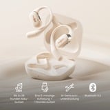 Shokz OpenFit Casques Sans fil Crochets auriculaires Appels/Musique/Sport/Au quotidien Bluetooth Blanc  technologie conduction osseuse Beige, Sans fil, Appels/Musique/Sport/Au quotidien, 73,85 g, Casques, Blanc