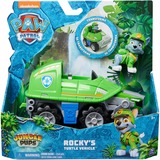 Spin Master Vehicule + Figurine Rocky Jungle Pups La Pat' Patrouille, Jeu véhicule PAW Patrol Vehicule + Figurine Rocky Jungle Pups La Pat' Patrouille, Camion-poubelle, PAW Patrol, 3 an(s), Plastique, Vert, Gris
