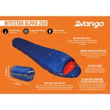 Vango SBTKANTO0000001, Sac de couchage Bleu foncé/Rouge