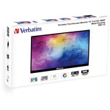 Verbatim 49591 écran plat de PC 35,6 cm (14") 1920 x 1080 pixels Full HD LCD Écran tactile Noir Moniteur Noir, 1x HDMI, 2x USB-C, 1x USB-A, 35,6 cm (14"), 1920 x 1080 pixels, Full HD, LCD, 6 ms, Noir