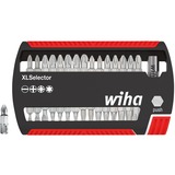 Wiha Jeu d'embouts XLSelector Standard 25 mm, Set d'embouts de vissage Noir/Rouge, 32 pièces