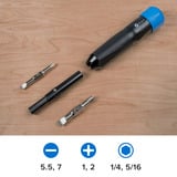 iFixit Tournevis Narwhal 6 en 1, Set d'embouts de vissage Noir/Bleu