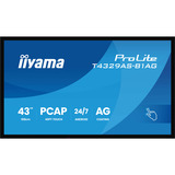 iiyama T4329AS-B1AG écran plat de PC 108 cm (42.5") 3840 x 2160 pixels 4K Ultra HD LED Écran tactile Noir Moniteur  Noir (Mat), 108 cm (42.5"), 3840 x 2160 pixels, 4K Ultra HD, LED, 6,5 ms, Noir