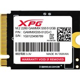 ADATA SGAMMIXS55-512G-C disque 512 Go M.2 PCI Express 4.0 NVMe 3D NAND SSD Noir, 512 Go, M.2, 5000 Mo/s