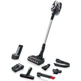 Bosch Serie 8 BSS82SIL1 aspirateur balai et balai électrique Batterie Sec Sans sac Noir, Argent 5 Ah, Aspirateur balais Blanc, Aspirateur balai, Sans sac, Noir, Argent, Sec, Filtrage, Sol nu, Tapis, Marches d’escalier, Tapisserie