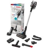 Bosch Serie 8 BSS82SIL1 aspirateur balai et balai électrique Batterie Sec Sans sac Noir, Argent 5 Ah, Aspirateur balais Blanc, Aspirateur balai, Sans sac, Noir, Argent, Sec, Filtrage, Sol nu, Tapis, Marches d’escalier, Tapisserie