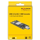 DeLOCK 63166 carte et adaptateur d'interfaces Interne M.2, Convertisseur USB Type-A, M.2, Noir, 38 mm, 93 mm, 6 mm