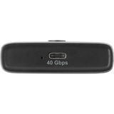 DeLOCK Boîtier externe pour SSD M.2 NVMe USB-C 40 Gbps avec RGB, Boîtier disque dur Gris/Noir, avec ventilateur