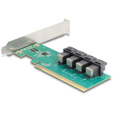 DeLOCK Carte PCI Express x16 vers 4 x interne SFF-8643 NVMe - LP, Carte d'interface 