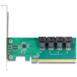 DeLOCK Carte PCI Express x16 vers 4 x interne SFF-8643 NVMe - LP, Carte d'interface 