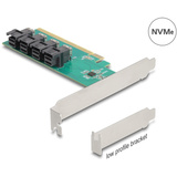 DeLOCK Carte PCI Express x16 vers 4 x interne SFF-8643 NVMe - LP, Carte d'interface 