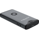 DeLOCK USB-C 40 Gbps pour SSD M.2 NVMe PCIe avec ventilateur, Boîtier disque dur Gris/Noir