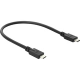DeLOCK USB-C 40 Gbps pour SSD M.2 NVMe PCIe avec ventilateur, Boîtier disque dur Gris/Noir