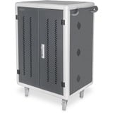 Digitus Armoire de recharge mobile, 30 stations de charge, pour ordinateurs portables/tablettes jusqu'à 15,6" Noir, 30x USB-A