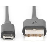 Digitus Câble de connexion USB 2.0 USB-A (connecteur) > Micro-USB (connecteur) Noir