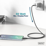 Digitus Câble de connexion USB 2.0 en silicone USB-C > USB-C Noir